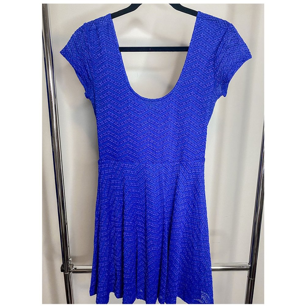 Blue Lace Short Sleeve Dress (Urban Outfitters)